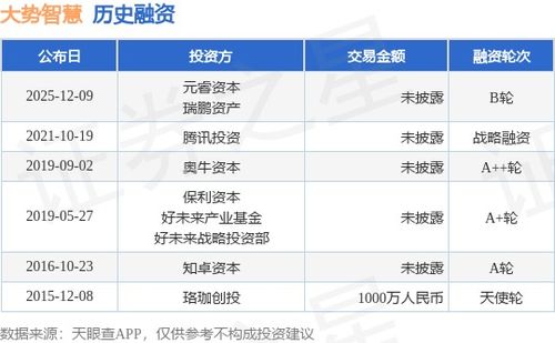 大勢智慧完成B輪融資，元睿資本與瑞鵬資產領投，技術賦能再升級